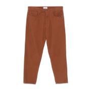 Amish Brun Bomull Jeremiah Jeans med Logo Brown, Herr