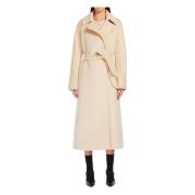 Max Mara Studio Elegant Beige Kappa Beige, Dam