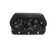 THEMOIRè Svart Silver Nitar Clutch Black, Dam