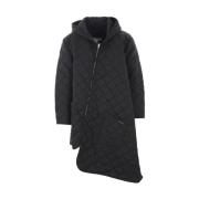 Comme des Garçons Svart Quiltad Parka Jacka Black, Herr