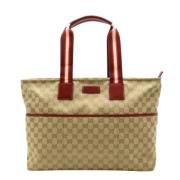 Gucci Vintage Pre-owned Canvas gucci-vskor Beige, Dam