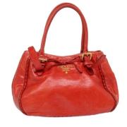 Prada Vintage Pre-owned Laeder handvskor Red, Dam