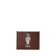 Polo Ralph Lauren Läder Polo Bear Korthållare Brown, Dam