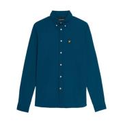 Lyle & Scott Klassisk Oxford Skjorta Navy Blue, Herr