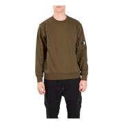 C.p. Company Bomull crewneck sweatshirt med broderat logotyp Green, He...