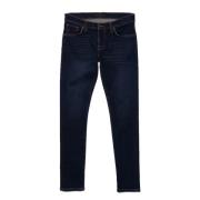 Nudie Jeans Mörkblå Slim Fit Ekologiska Bomullsjeans Blue, Herr