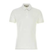 Etro Vit Piquet Polo Tröja White, Herr