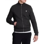 Lyle & Scott Svart French Terry Dragkedja Hoodie Black, Herr