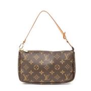 Louis Vuitton Vintage Pre-owned Belagd canvas kuvertvskor Brown, Dam