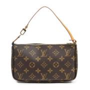 Louis Vuitton Vintage Pre-owned Belagd canvas kuvertvskor Brown, Dam