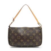 Louis Vuitton Vintage Pre-owned Belagd canvas handvskor Brown, Dam