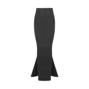 Rick Owens Svart Sjöjungfru Denim Kjol Black, Dam