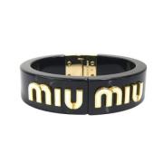 Miu Miu Pre-owned Pre-owned Plast armband Black, Dam