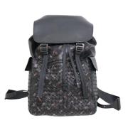 Bottega Veneta Vintage Pre-owned Laeder ryggsckar Black, Dam