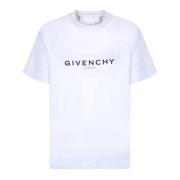 Givenchy Vit T-shirt med stilfull logotyp White, Dam