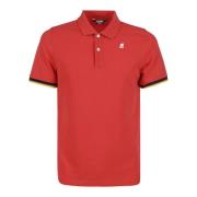 K-Way Kontrast Polo Tröja Red, Herr