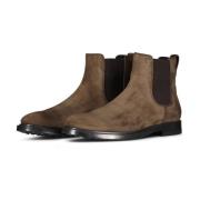 Tod's Mocka Chelsea Boots med elastiska insatser Brown, Herr