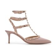 Valentino Garavani Rockstud Läderpumps med Stilettklack Pink, Dam