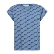 Co'Couture Logo Print Tee Pale Blue Blue, Dam