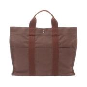 Hermès Vintage Pre-owned Canvas handvskor Brown, Dam