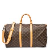 Louis Vuitton Vintage Pre-owned Belagd canvas handvskor Brown, Dam