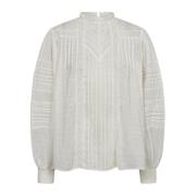 Co'Couture Spetsblus med broderade detaljer White, Dam