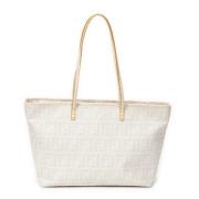 Fendi Vintage Pre-owned Belagd canvas axelremsvskor White, Dam