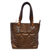 Chanel Vintage Pre-owned Canvas chanel-vskor Brown, Dam