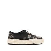 Mihara Yasuhiro Studded Canvas Low-Top Sneakers Black, Herr