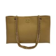 Chanel Vintage Pre-owned Laeder chanel-vskor Beige, Dam