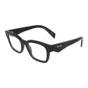 Prada Fyrkantiga acetatglasögon modell A10V Black, Unisex