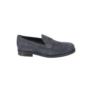 Tod's Mocka Gummisula Loafer Sko Blue, Herr