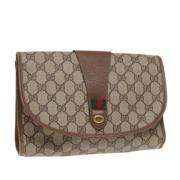 Gucci Vintage Pre-owned Laeder kuvertvskor Beige, Dam