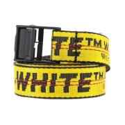 Off White Logotyg Bälte för Män Yellow, Herr