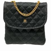 Chanel Vintage Pre-owned Tyg chanel-vskor Black, Dam