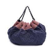 Chanel Vintage Pre-owned Canvas chanel-vskor Blue, Dam