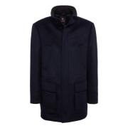 Boggi Milano Kappa Car Coat Blue, Herr