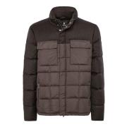 Boggi Milano Flyn Flannel och Feather Tech Bomberjacka Brown, Herr