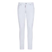 Dsquared2 Vita Jeans med Framlåsning White, Herr