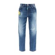 Dsquared2 Blå Distressed Boston Jeans Blue, Dam