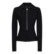 Givenchy Svart Sweatshirt med Strukturerade Axlar Black, Dam