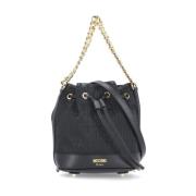 Moschino Stilren Läder Väska Black, Dam