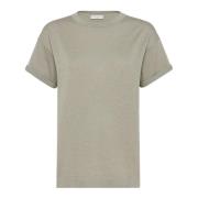 Brunello Cucinelli Stickade T-Shirts Kollektion Green, Dam