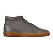 Brunello Cucinelli Läder Casual Sneakers för Män Gray, Herr