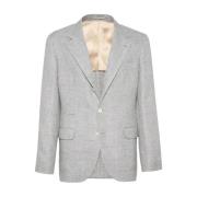 Brunello Cucinelli Eleganta Blazers för Män Gray, Herr