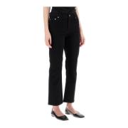 Tory Burch Flared Kick Jeans Black, Dam