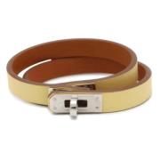 Hermès Vintage Pre-owned Laeder armband Yellow, Dam