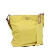 Prada Vintage Pre-owned Tyg prada-vskor Yellow, Dam