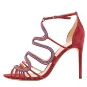 Alexandre Birman Pre-owned Pre-owned Mocka sandaler Red, Dam