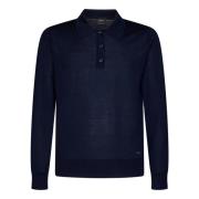 Brioni Polo Shirts Blue, Herr